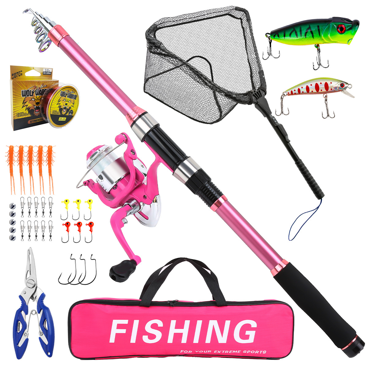 Fishing Equipment For Kids - Fishing Pole Set Full Kits With