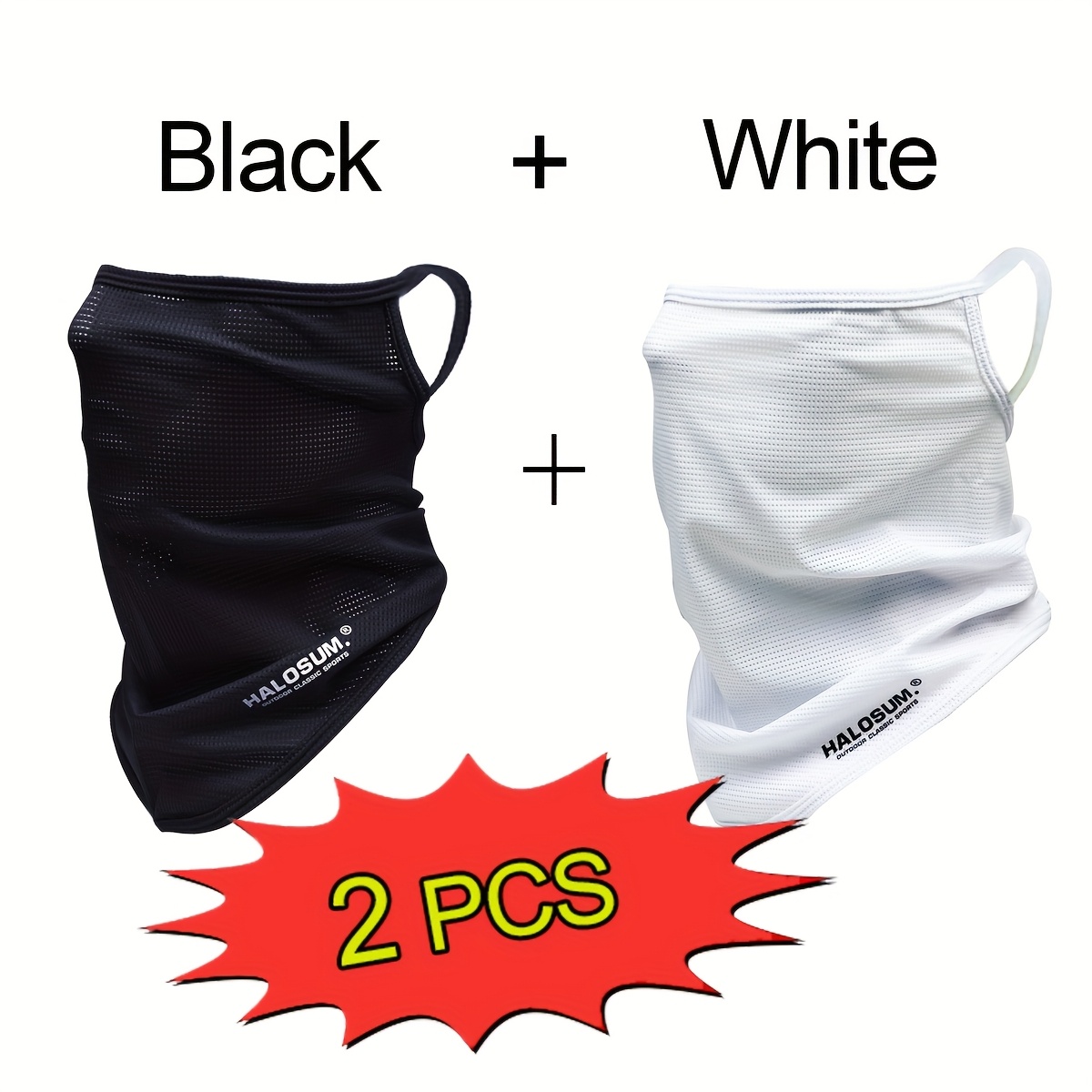 Fishing Equipment For Kids - 1/2Pcs Ice Silk Face Mask Breathable