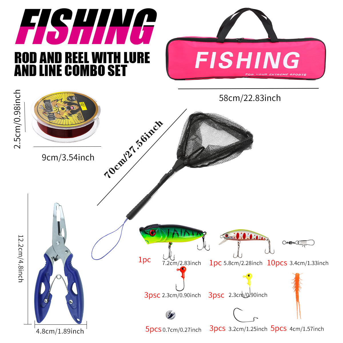 Fishing Pole Set Full Kits Wit - Fishing Equipment For Kids ulasan dan harga