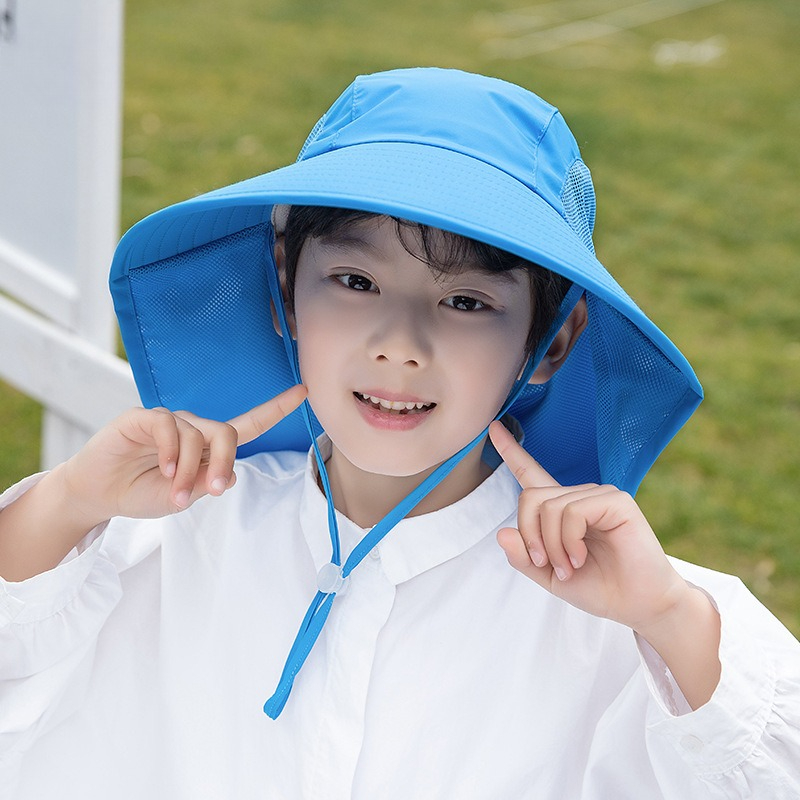 Kids Sun Hat with Neck Flap UV - Fishing Equipment For Kids ulasan dan harga