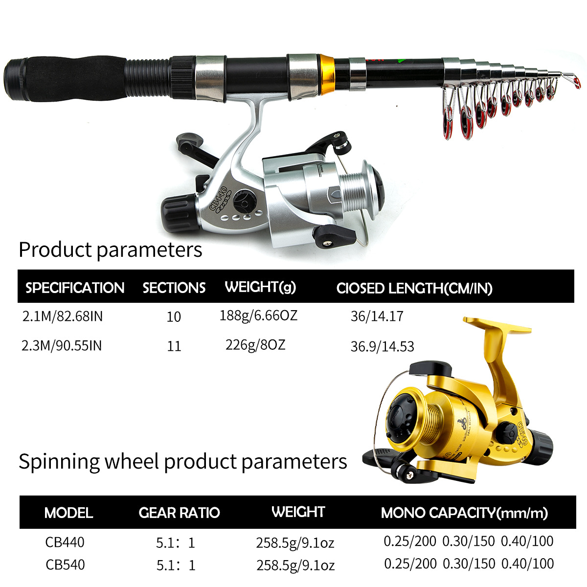 Portable 1.8m 2.1m Telescopic  - Saltwater Fishing Hook ulasan dan harga