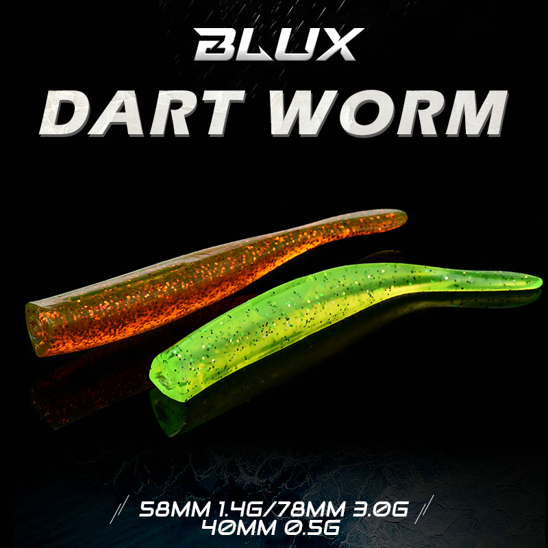 BLUX New Dart Worm Soft Bait 5 - Soft Plastic Lure ulasan dan harga