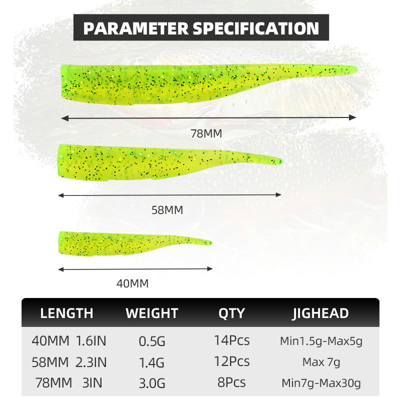 BLUX New Dart Worm Soft Bait 5 - Soft Plastic Lure ulasan dan harga