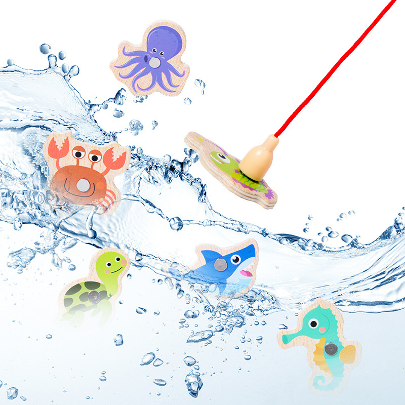 Wooden Magnetic Fishing Toys f - Fishing Equipment For Kids ulasan dan harga