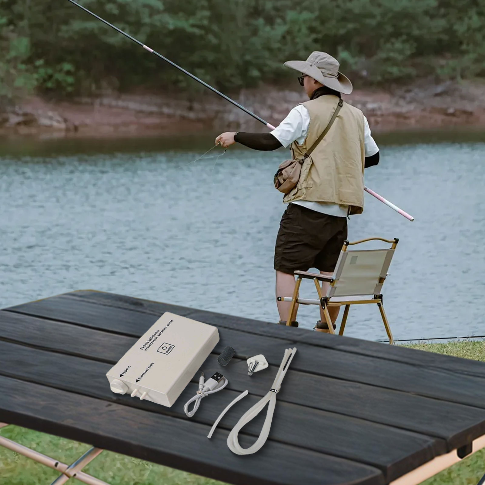 14*6*2.2cm Oxygen Pump Oxygen  - Fishing Equipment Brands ulasan dan harga