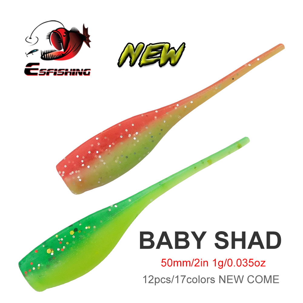ESFISHING Baby Shad 50mm Soft  - Fishing Equipment Ebay ulasan dan harga