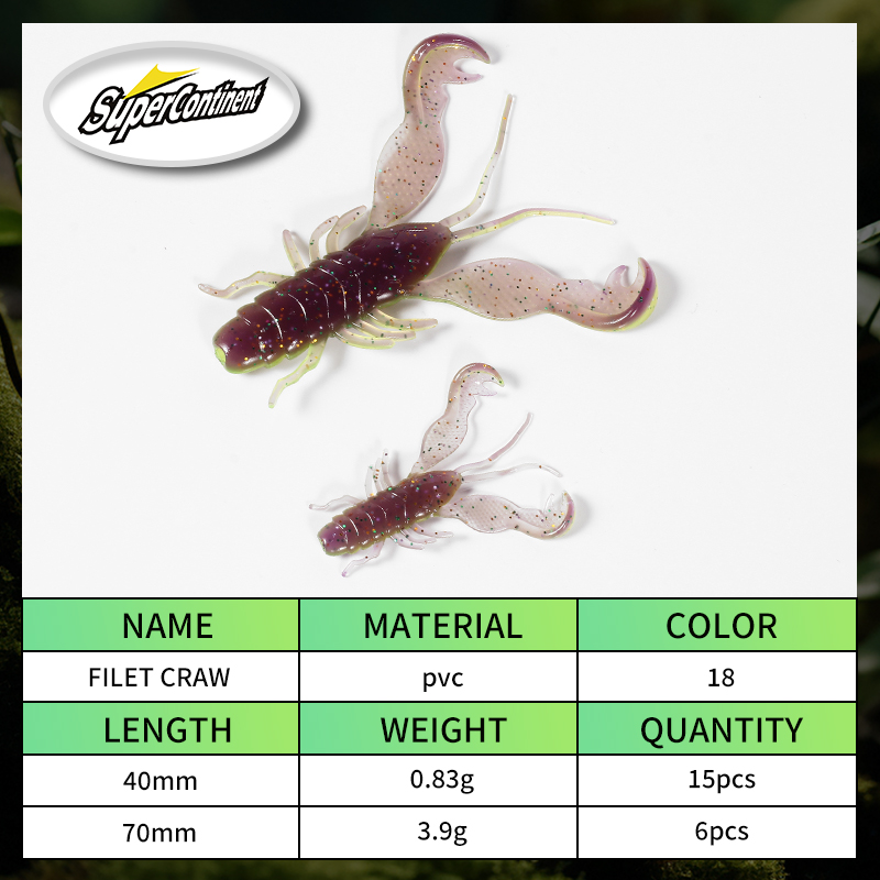 2023 Supercontinent Filet Craw - Soft Plastic Lure ulasan dan harga